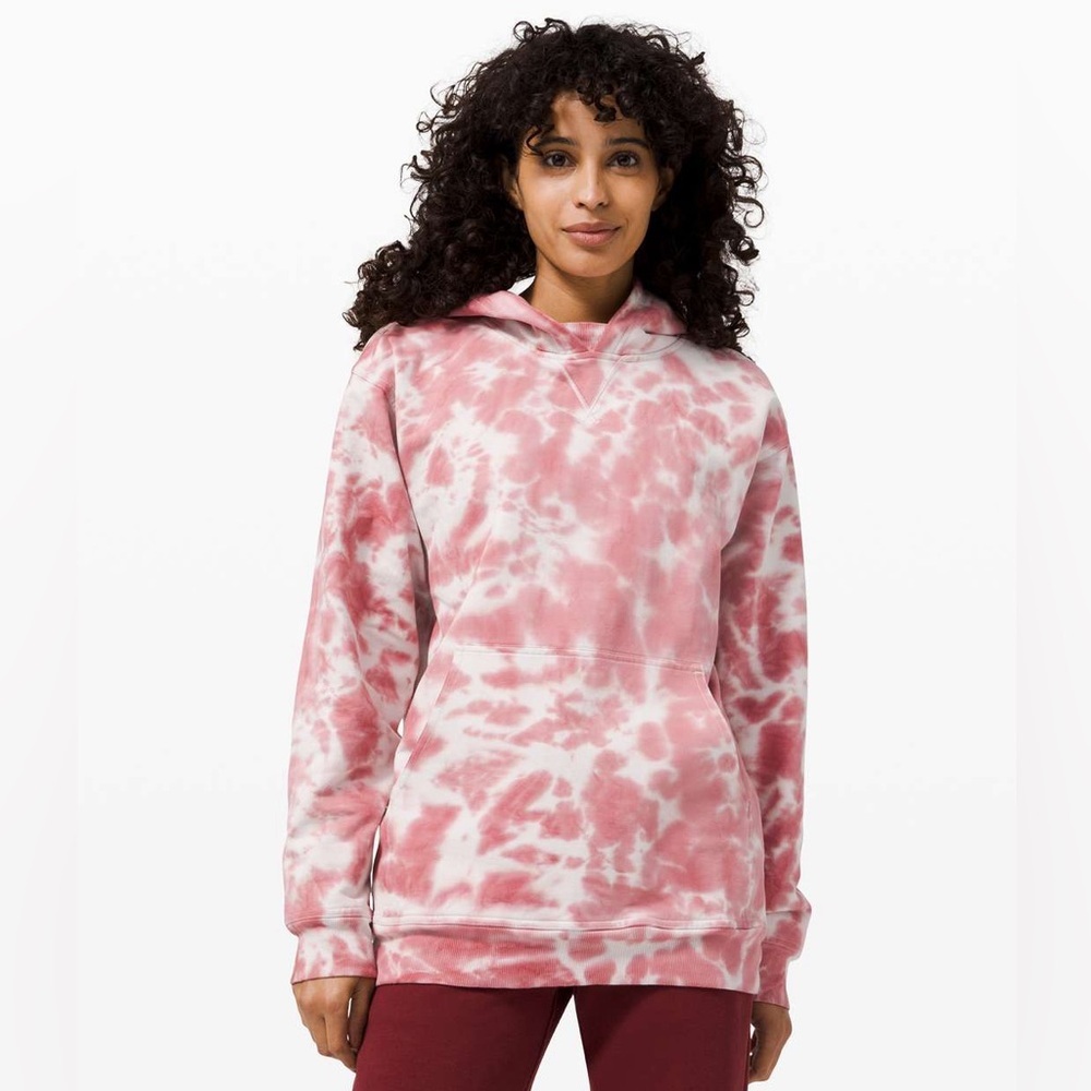NWT Lululemon All Yours Hoodie Tie Dye Rose Pink Size 8